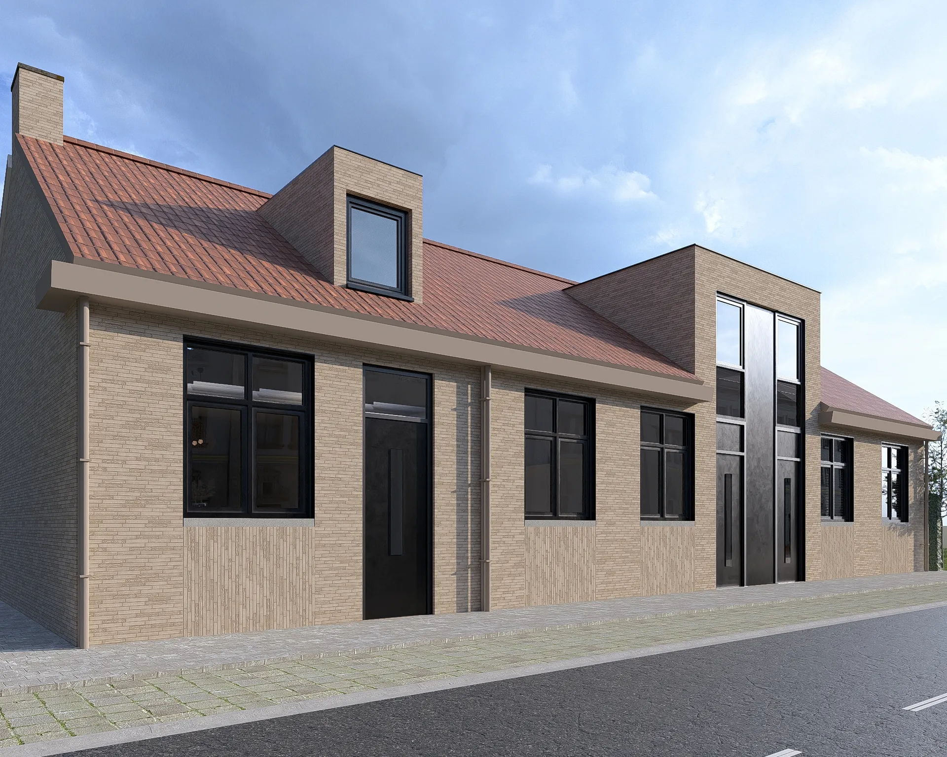 Getransformeerde gevel van Stadskwartier Sittard